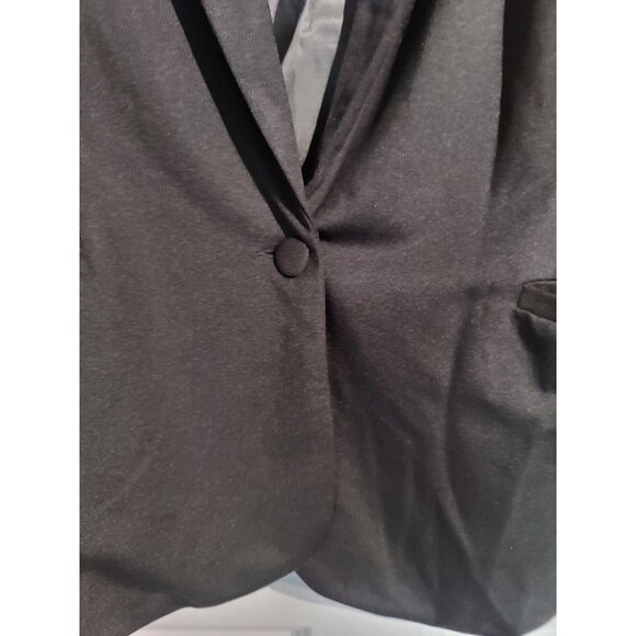 Unique 21 Womens' One-Button Boyfriend Black Suit Jacket Blazer Sz 12 NWOT - Picture 7 of 9
